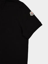Moncler Black Logo Cotton Piquet Polo Shirt