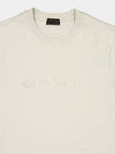 Moncler White Ivory Logo Cotton T-Shirt