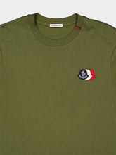 Moncler Olive Green Logo Cotton T-Shirt