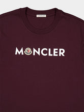 Moncler Burgundy Logo Cotton T-Shirt
