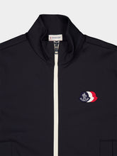 Moncler Navy Blue Logo Zip-Up Sweatshirt