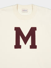Moncler White Ivory Monogram Cotton Blend Jumper