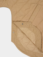 Moncler Beige Diamond-Quilted Hooded Cape