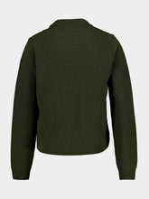 Moncler Dark Green Diamond Quilted Wool Cardigan