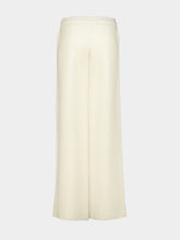 Moncler Ivory Double Knit Wool and Cashmere Trousers