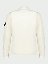 Stone Island Ivory Cotton Twill Zip-Up Overshirt