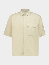 Stone Island Beige Ghost Brushed Nylon Short Sleeve Shirt