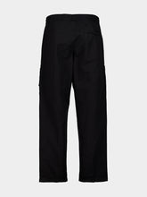 Stone Island Black Organic Cotton Cargo Trousers