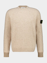 Stone Island Melange Biscuit Alpaca Wool Crew Neck Jumper