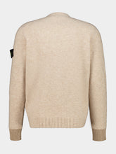 Stone Island Melange Biscuit Alpaca Wool Crew Neck Jumper