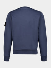 Stone Island Slate Blue Organic Cotton Crewneck Sweatshirt