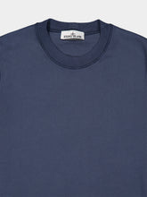 Stone Island Slate Blue Organic Cotton Crewneck Sweatshirt