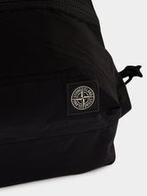 Stone Island Black Coated Nylon Backpack