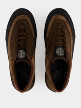 Stone Island Umber Suede Low-Top Trainers