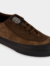 Stone Island Umber Suede Low-Top Trainers