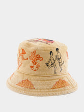 Baziszt Beige Lavie Printed Bucket Hat