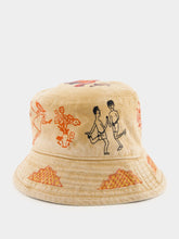 Baziszt Beige Lavie Printed Bucket Hat