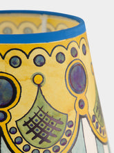 Cressida Bell Yellow and Blue Hand-Painted Marquee Lampshade