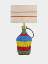 Paula Living Striped Orange Linen Lampshade