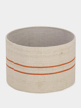 Beige Linen Lampshade with Orange Stripes