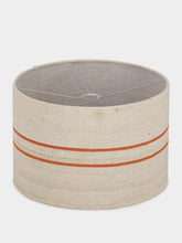 Paula Living Beige Linen Lampshade with Orange Stripes
