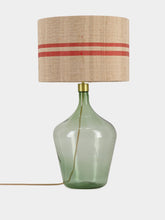 Paula Living Beige Linen Lampshade with Red Stripes