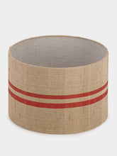 Paula Living Beige Linen Lampshade with Red Stripes