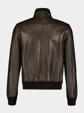Tom Ford Hunter Green Leather Bomber Jacket