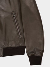 Tom Ford Hunter Green Leather Bomber Jacket