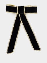 Lelet NY Black Lilly Velvet Crystal Bow