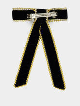 Lelet NY Black Lilly Velvet Crystal Bow