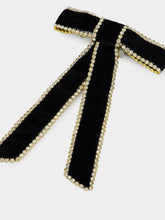 Lelet NY Black Lilly Velvet Crystal Bow