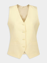 Leo Cream Linen Vest