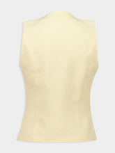 Paula Leo Cream Linen Vest
