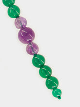 Le Sundial Green Agate and Amethyst Beaded Earrings