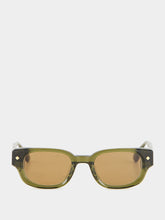 Lunetterie Générale À Tout Jamais Sunglasses in Military Green and 18K Gold