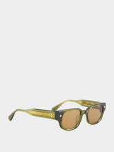 Lunetterie Générale À Tout Jamais Sunglasses in Military Green and 18K Gold