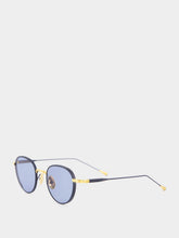 Lunetterie Générale Gold and Blue Café Racer Sunglasses