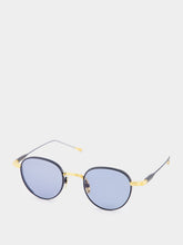 Lunetterie Générale Gold and Blue Café Racer Sunglasses
