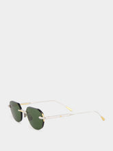 Lunetterie Générale Grand Prix Green Rimless Sunglasses