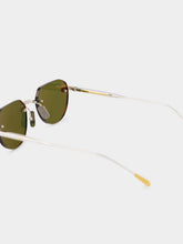 Lunetterie Générale Grand Prix Green Rimless Sunglasses