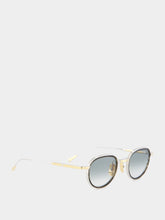 Lunetterie Générale Panache 16k Gold Olive and Blue Gradient Sunglasses