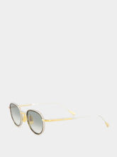 Lunetterie Générale Panache Plume Olive and Gold Pantos Sunglasses