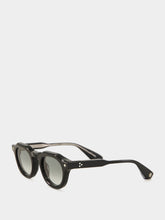 Lunetterie Générale Hello Roméo Black Sunglasses with Blue-Green Gradient Lenses