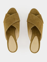 Le Monde Beryl Taupe Suede Luca Kitten Mules
