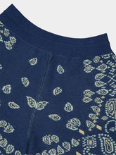 Alanui Arbour-Light Blue Cotton Piquet Bandana Bermuda Shorts