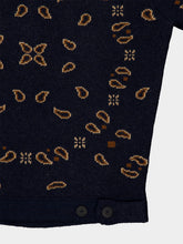 Alanui Navy Blue Bandana Jacquard Wool Blend Jacket
