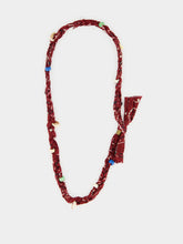 Alanui Burgundy Bandana Cotton Necklace