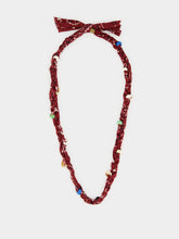 Alanui Burgundy Bandana Cotton Necklace