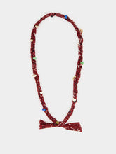 Alanui Burgundy Bandana Cotton Necklace